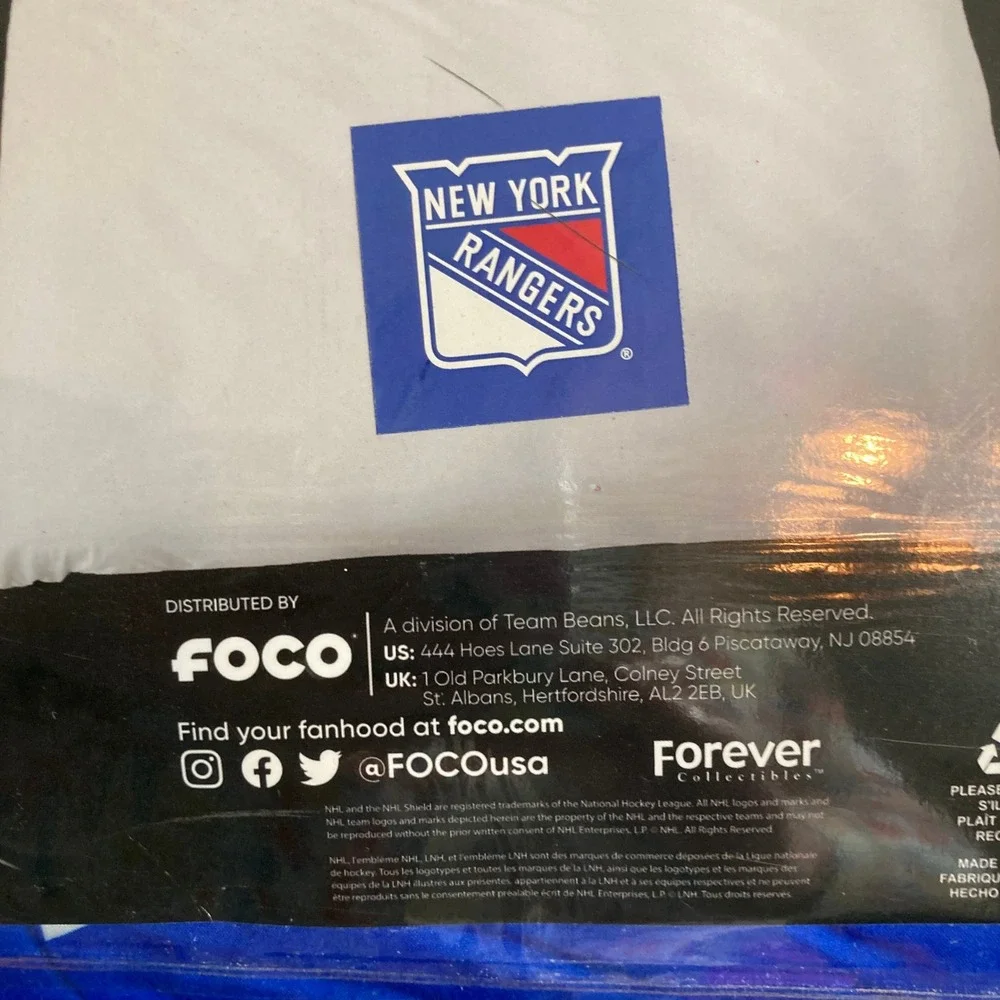 New York Rangers Hockey Comforter Set NEW Twin Blue‎ NHL 5 Piece Logo Print